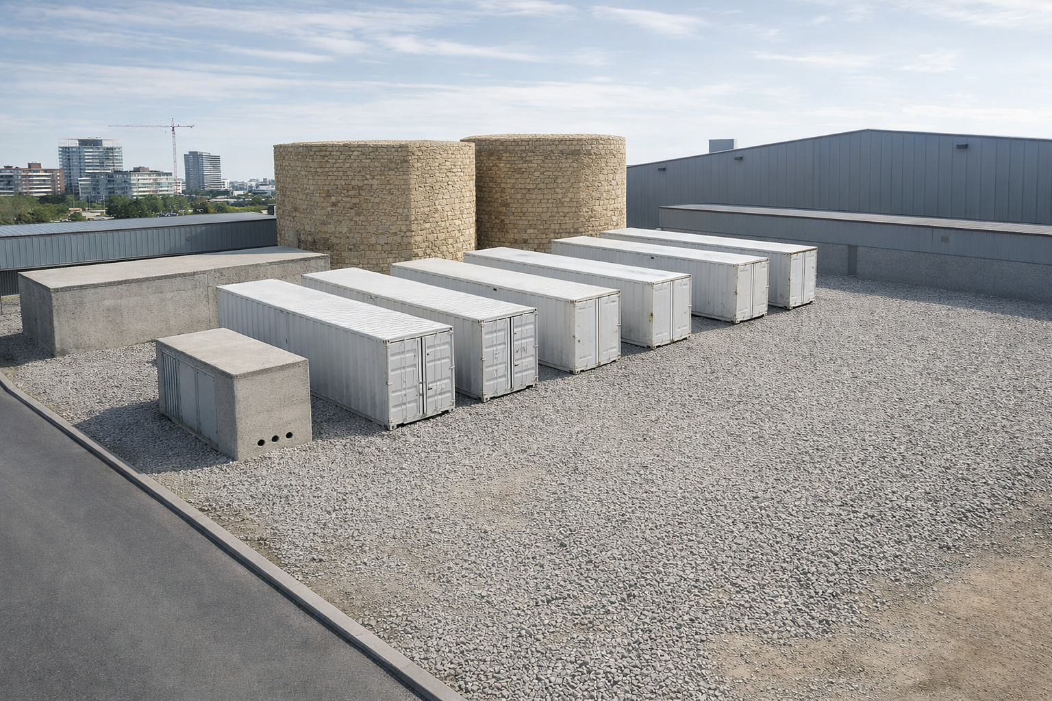 Rendering der Containeraufstellung